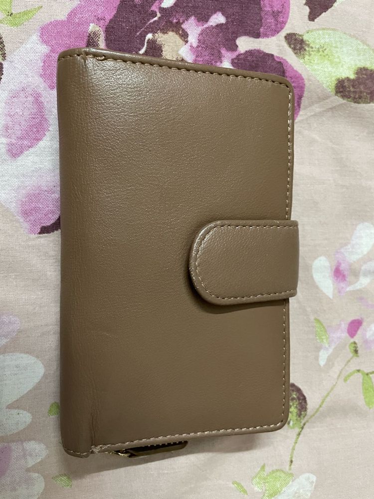Leather Snap Closure Wallet