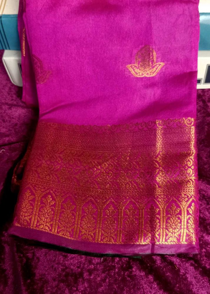 Pink &amp; Gold Saree