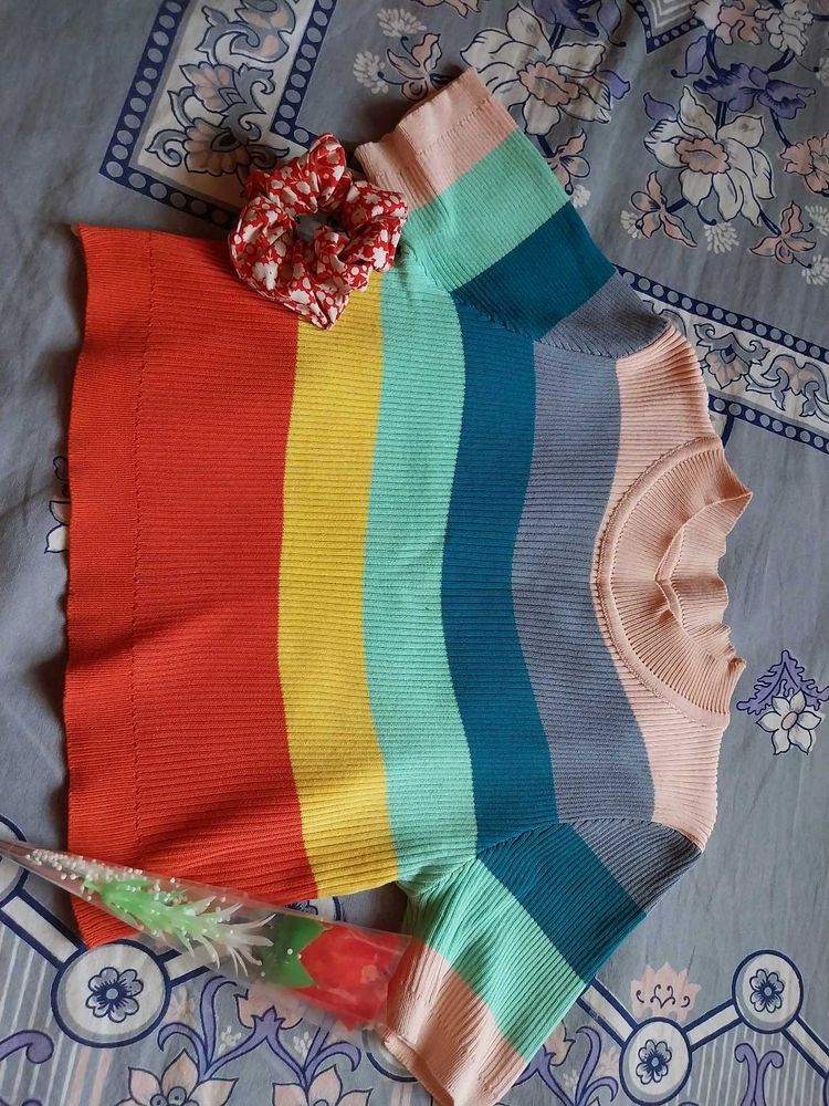 Rainbow Crop.top