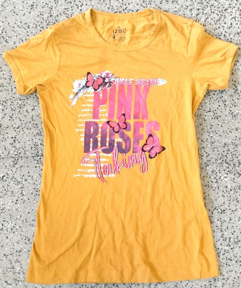 Mustard Printed T-Shirt👕🧡