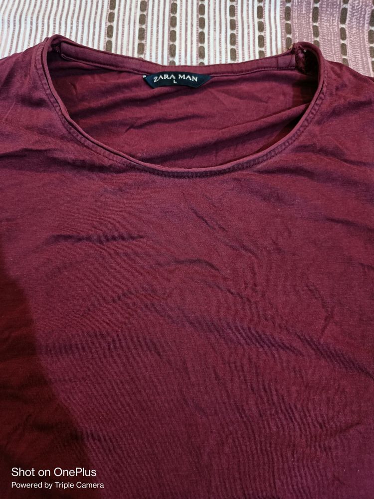 Zara Wine Full Sleeve Tshirt