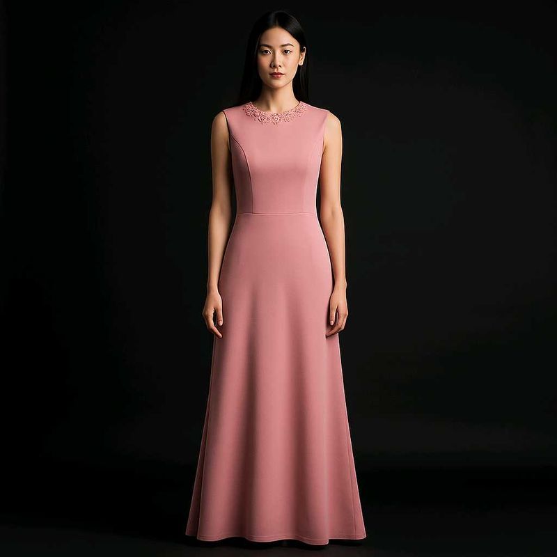 Elegant Pink Maxi Dress
