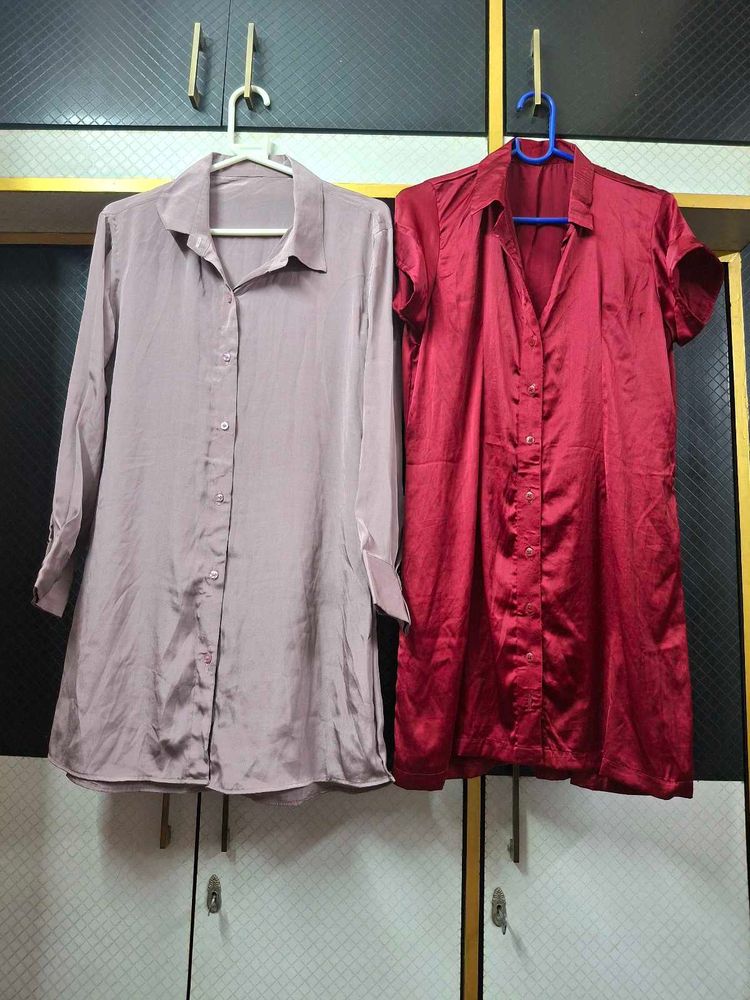 New 3 Pcs Silk Shirt