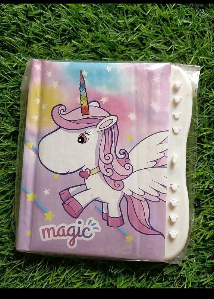 Unicorn Magic Button Lock 🔒 Diary