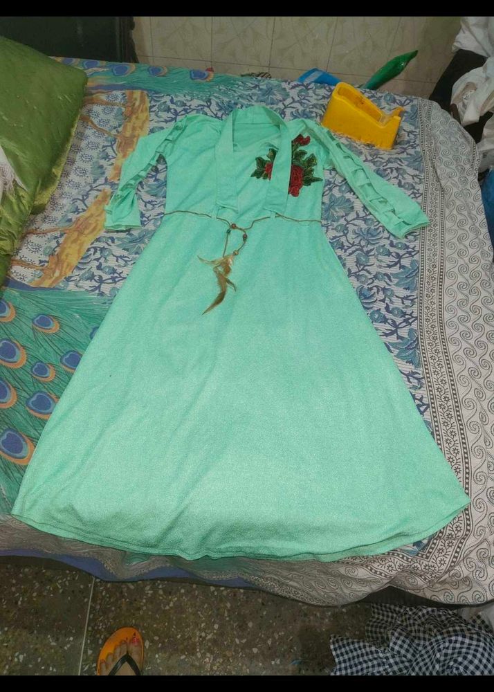 Women Dress Long Gown Patch Work