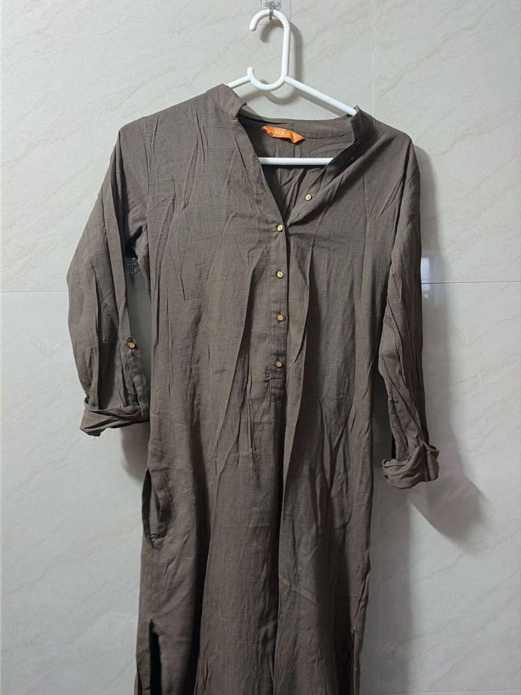 Elegant Olive Green Kurti Dress