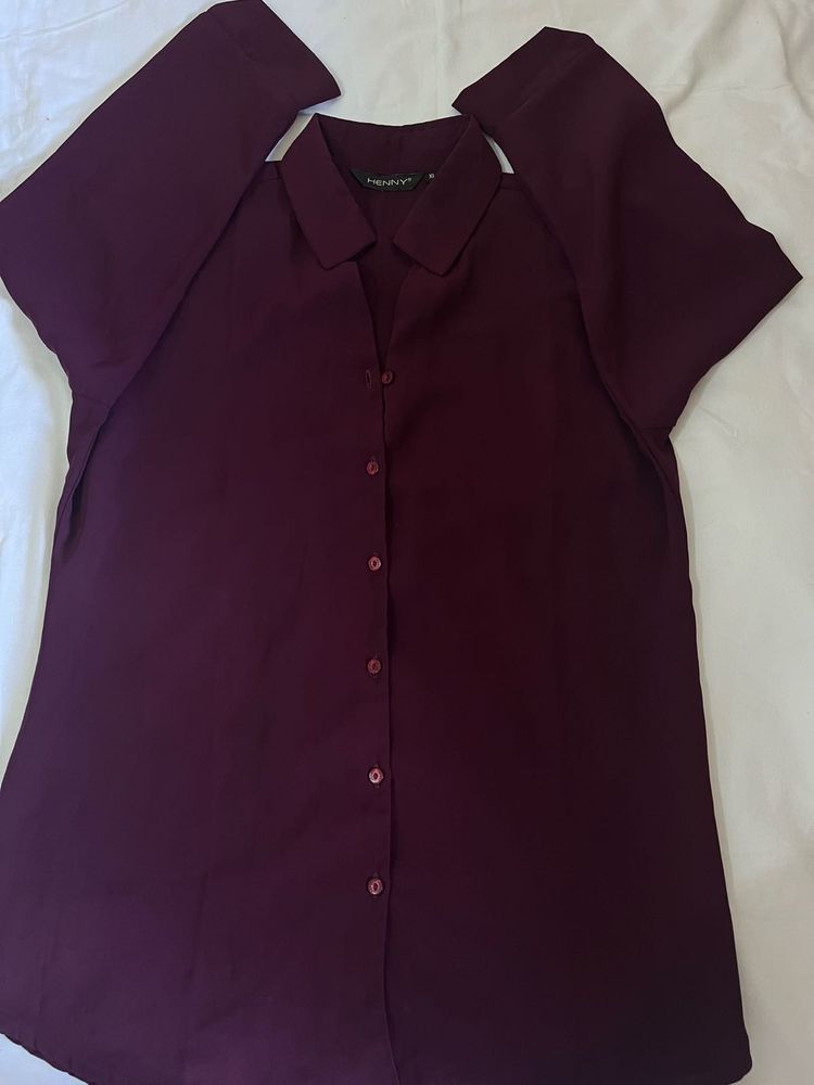 Violet Button-Down Shirt