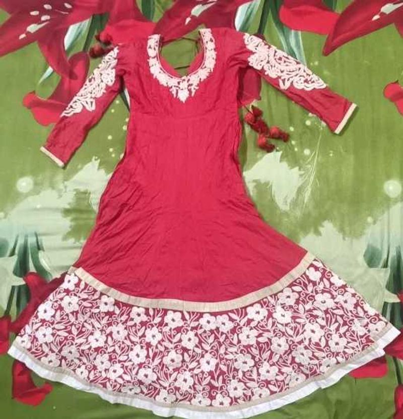 Hot Red Elegant and Stylish Anarkali