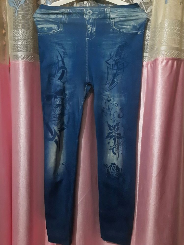 Skinny Skull Print Jegging