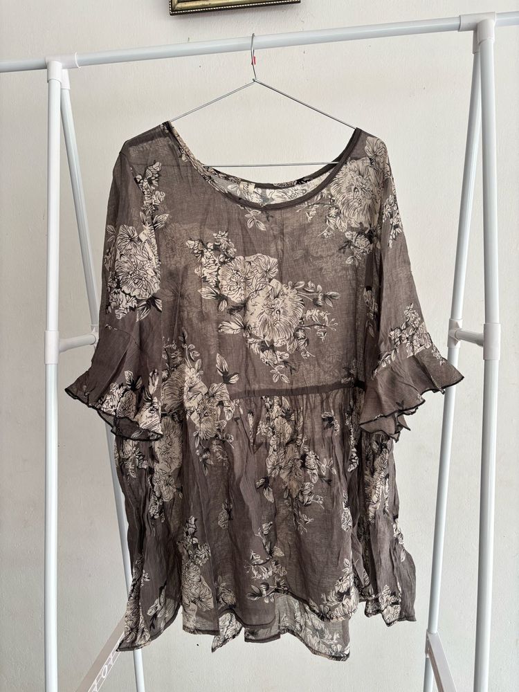 Floral Print Tunic Top