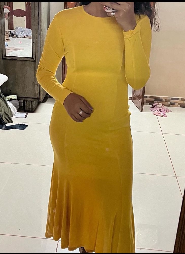 Yellow Midi Dress
