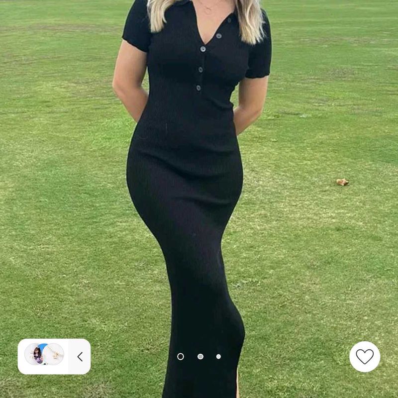 New Me Solid Slit Dress