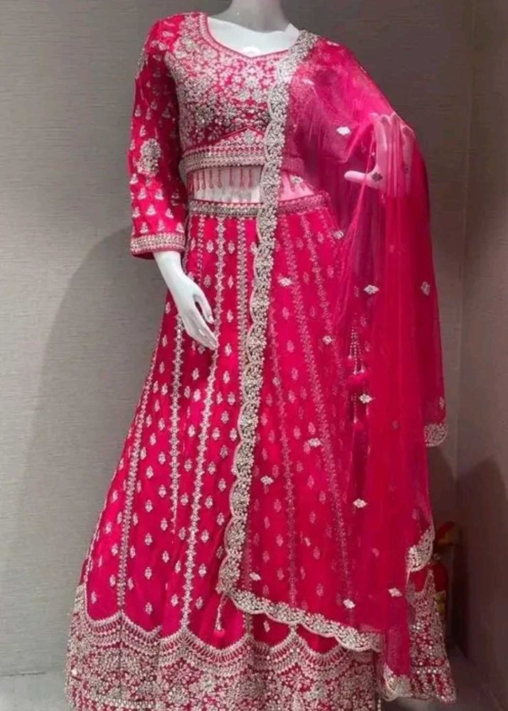 Stunning Pink Embellished Lehenga Choli