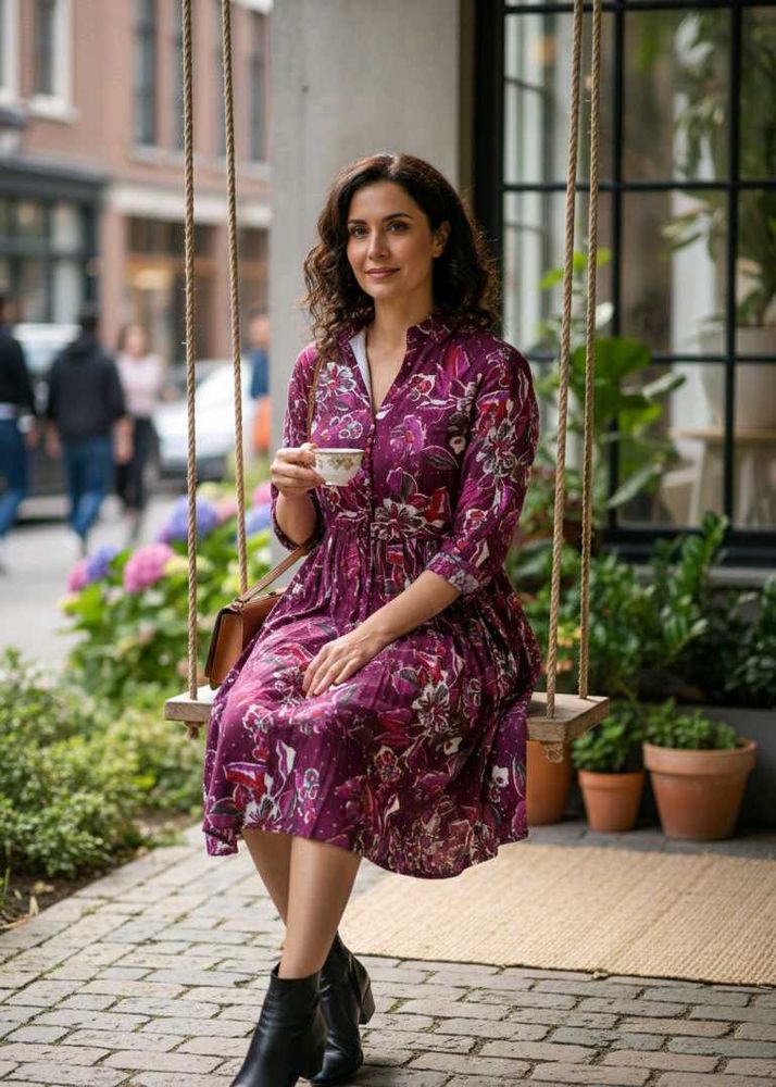 Floral Print Midi Dress