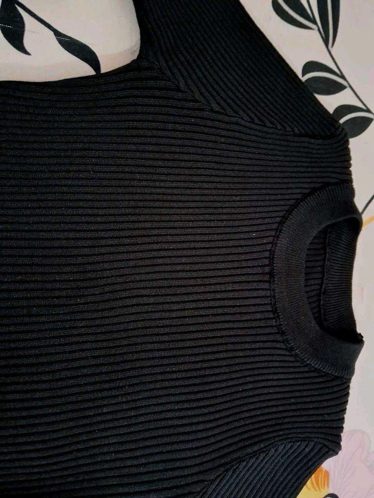 Chic Black Button Dress