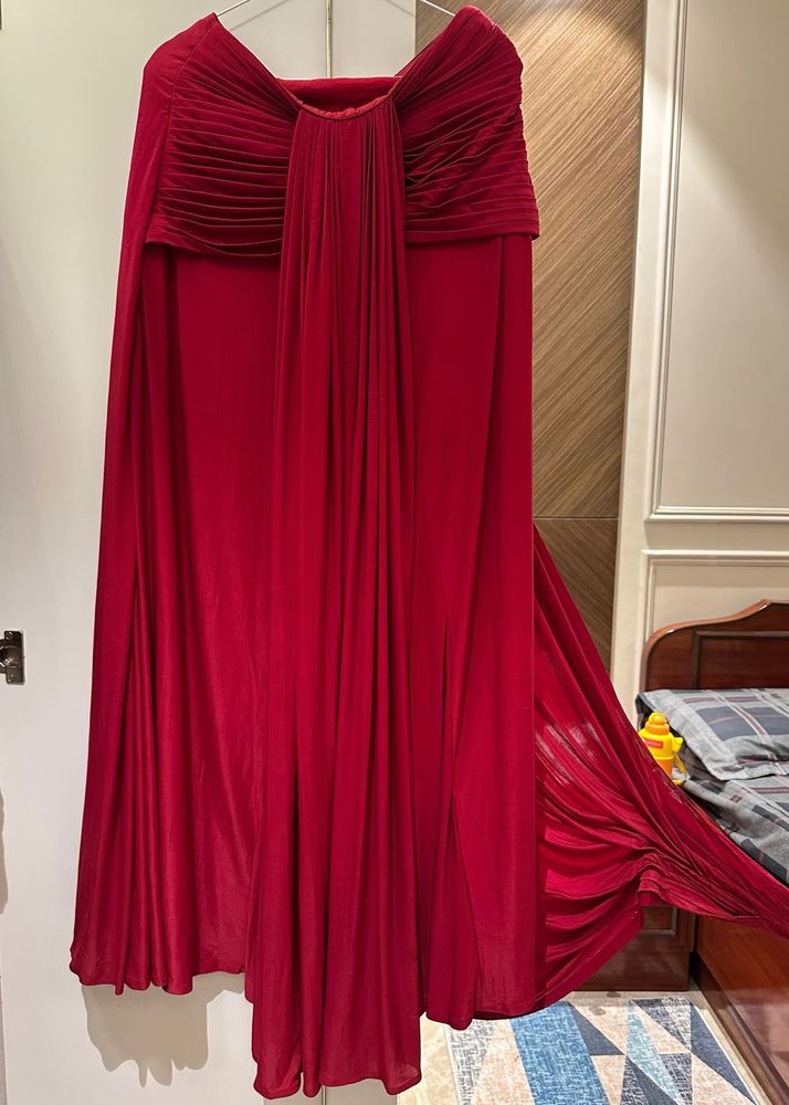 Elegant Maroon drape saree