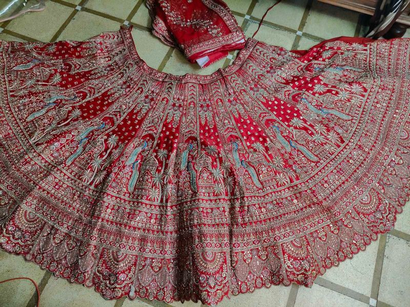 Red Embroidered Lehenga Choli