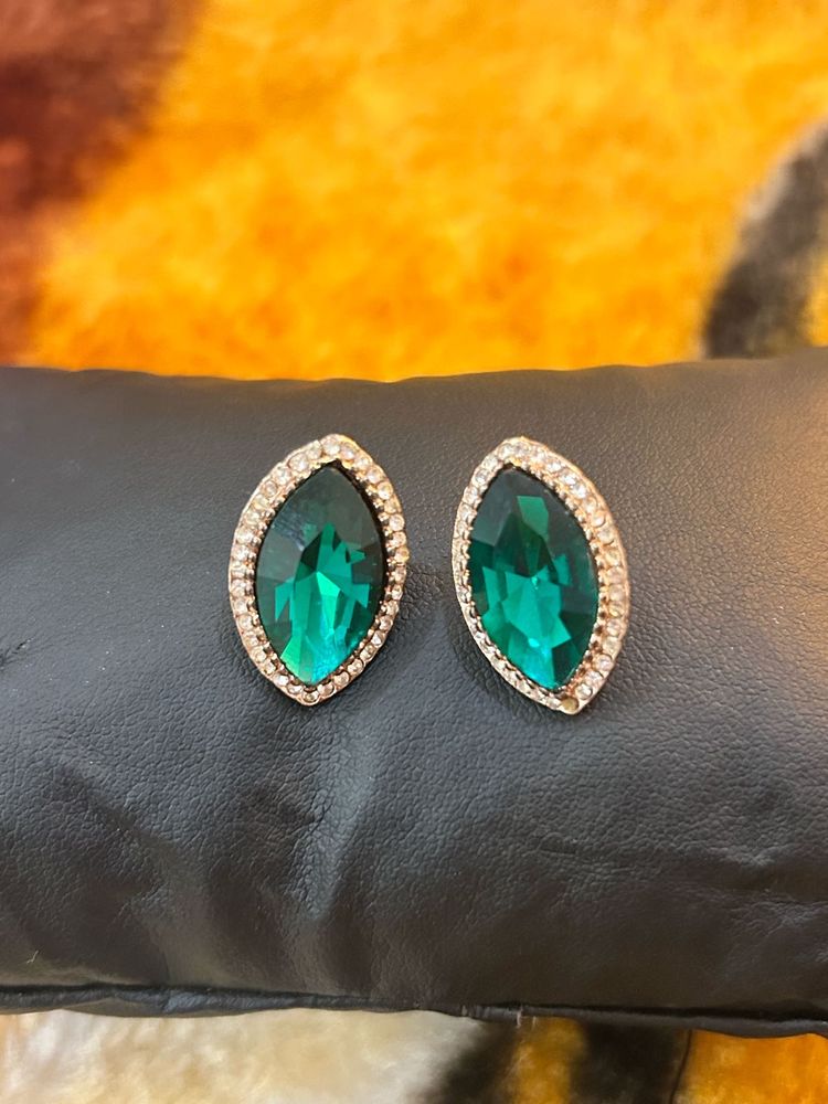 Emerald Green Studs