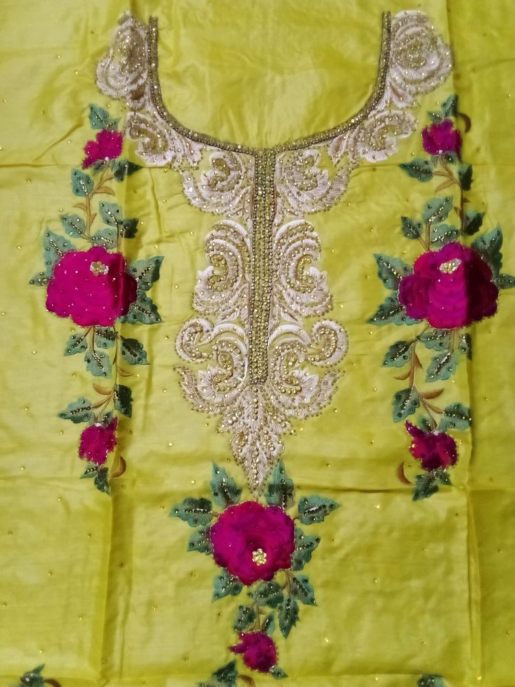 Heavy Embroidery Elegant Suit Material