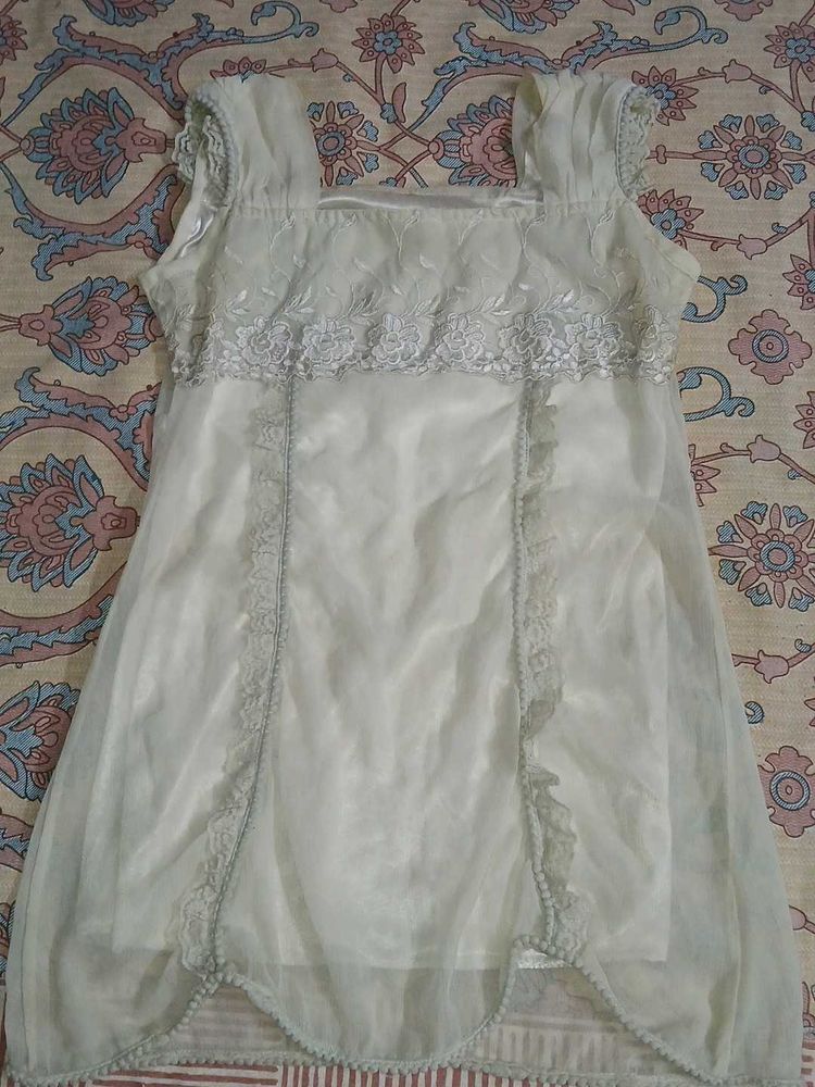 Vintage Off White Tunic Top