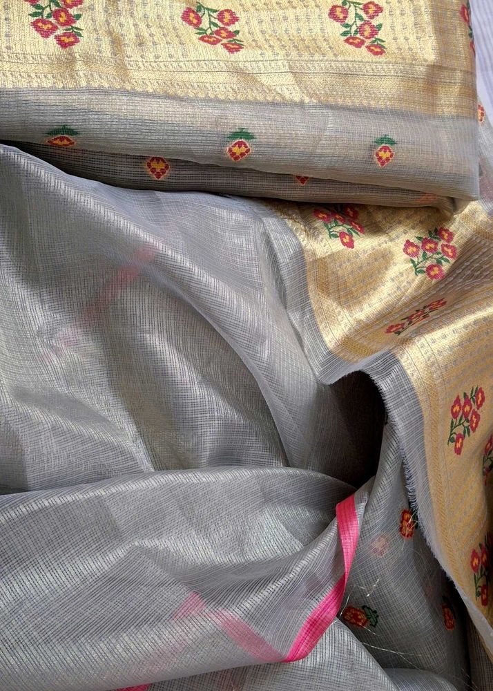 Elegant banrasi silk top dupatta set Material