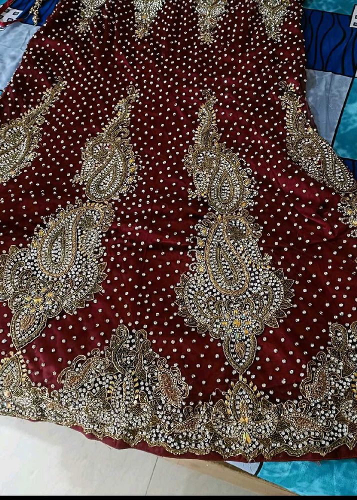 Maroon Embroidered Lehenga Choli
