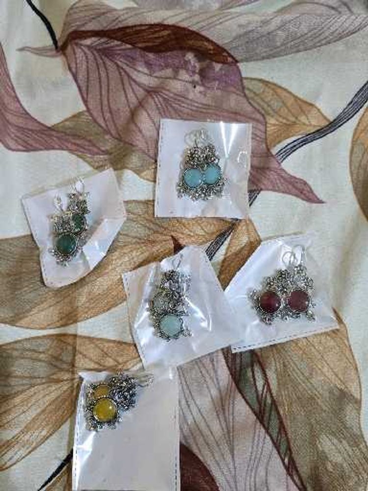 Gemstone Earrings Set