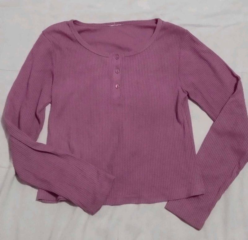 Ribbed Long Sleeve Top