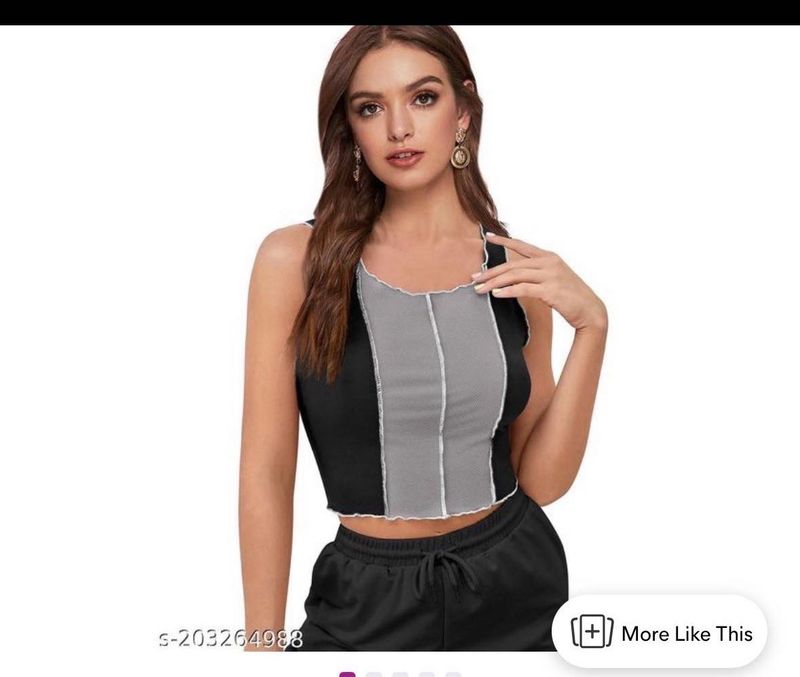 Color Block Crop Tank Top