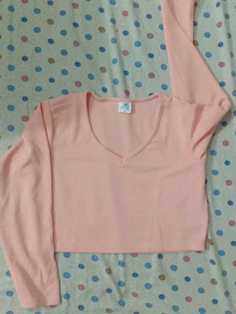 Peach Crop Top