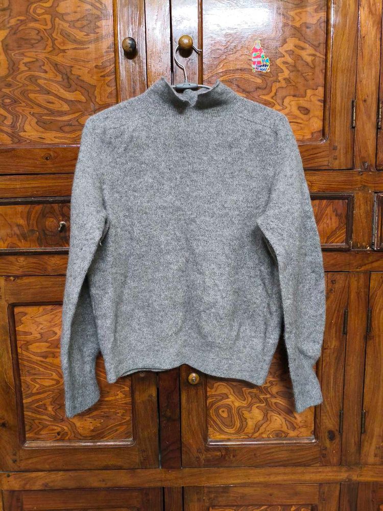 Gray Turtleneck Sweater
