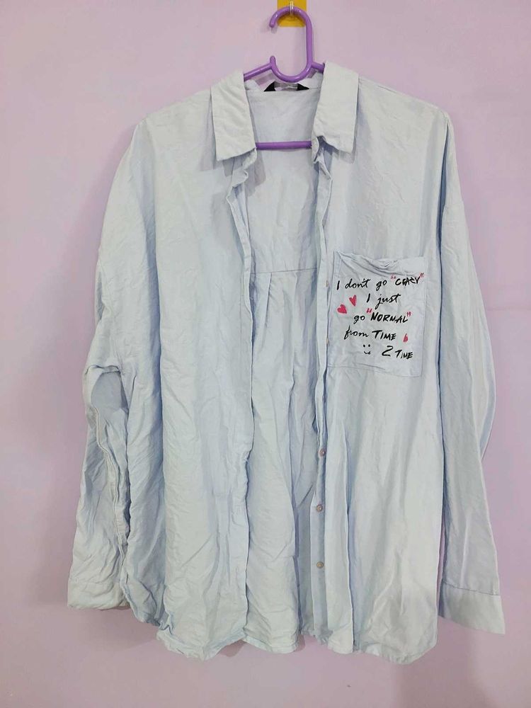 Max Oversized Sky Blue Shirt