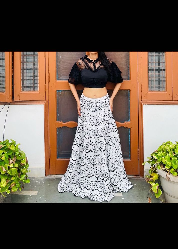 Cotton Embroiderd Long Skirt
