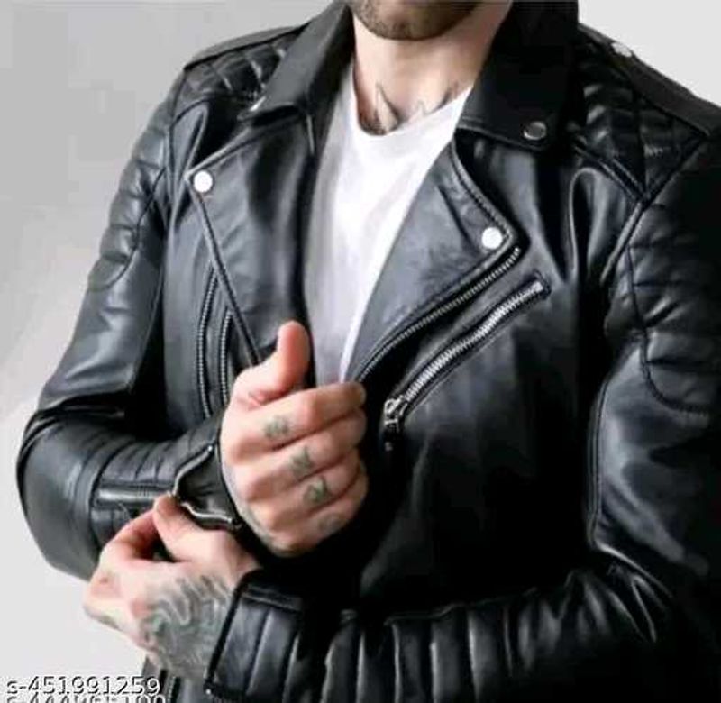 Stylish Black Leather Biker Jacket
