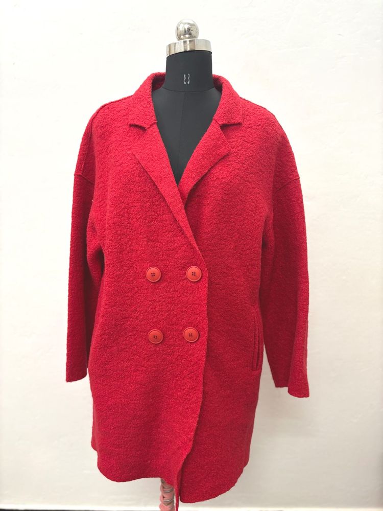 Red Double Breasted Coat