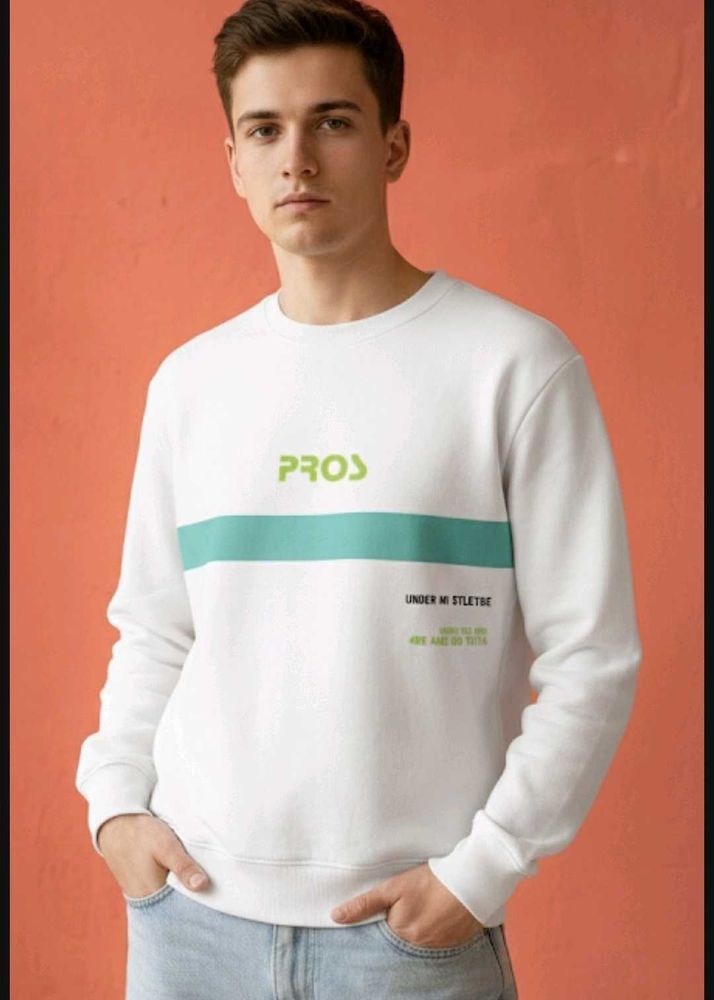 Stylish Unisex White Sweatshirt