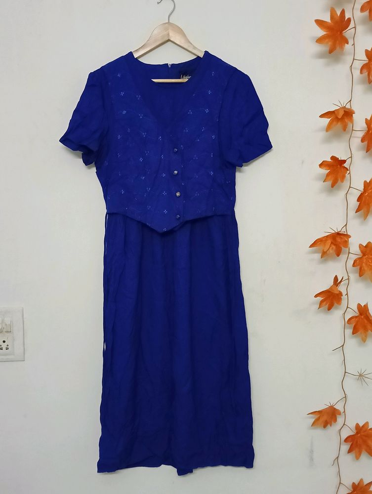 Blue Midi Womens Dress