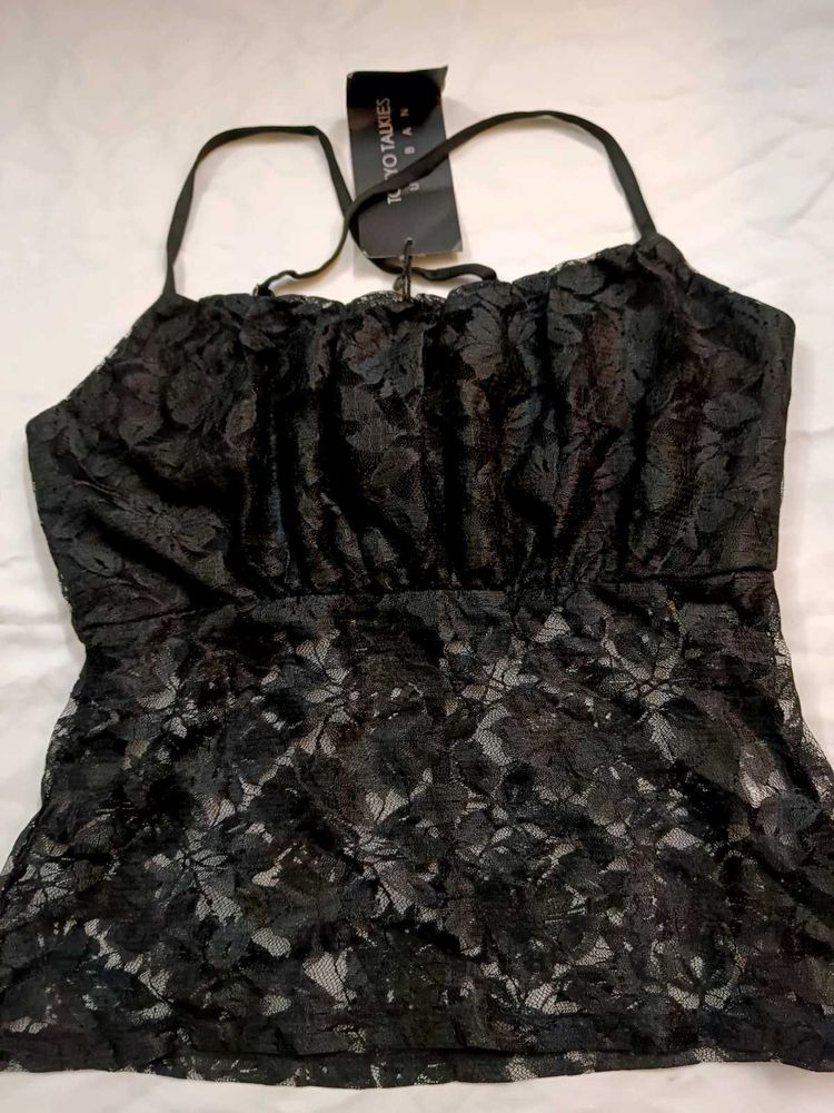 Y2k Black Lace Top 💋