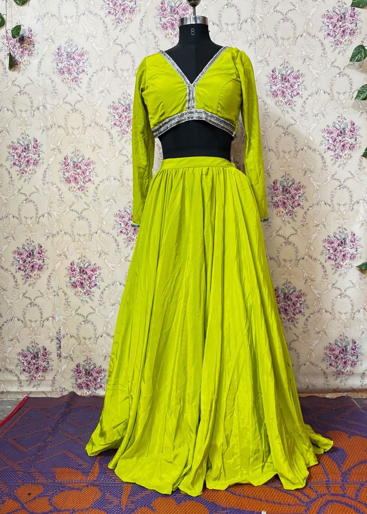Lime Green Lehenga Set