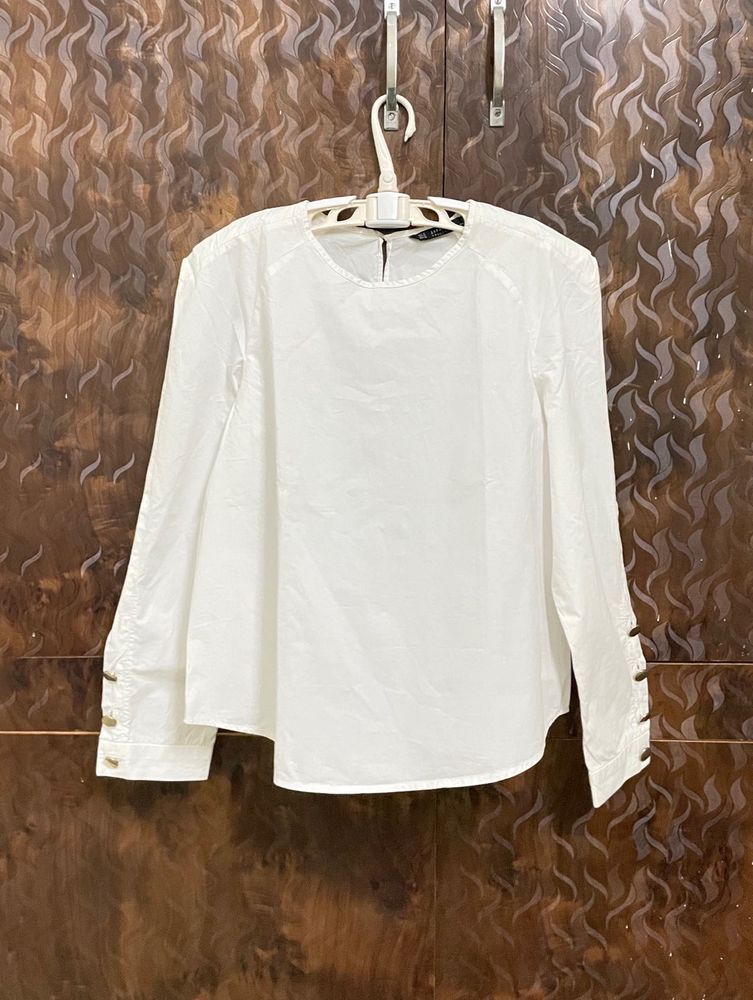 Zara Basic White Top For Women
