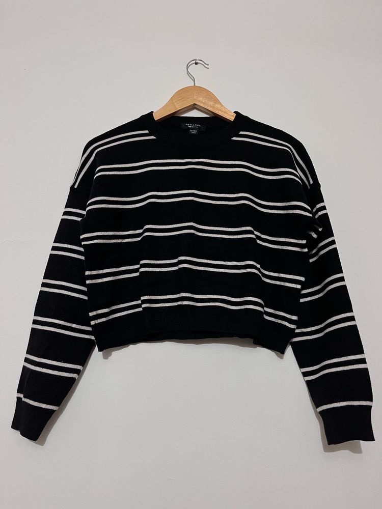 Striped Cropped Sweater