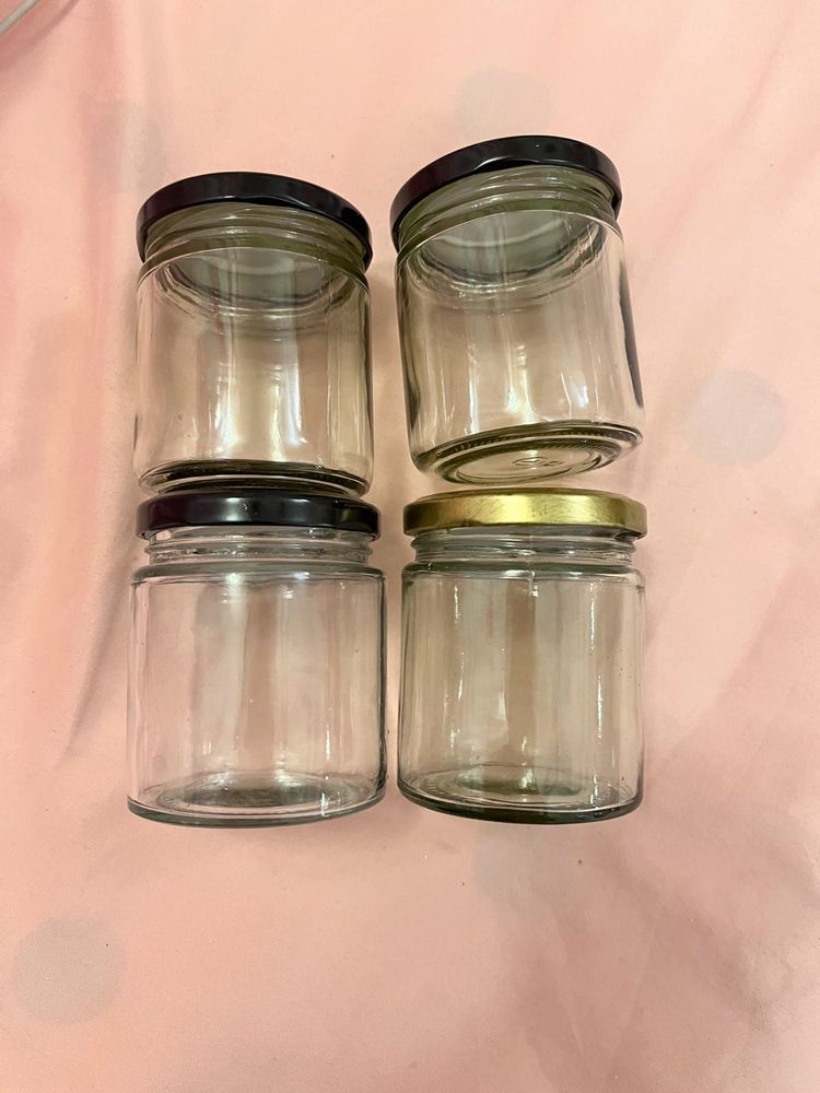 Set Of 4 Glass Jar