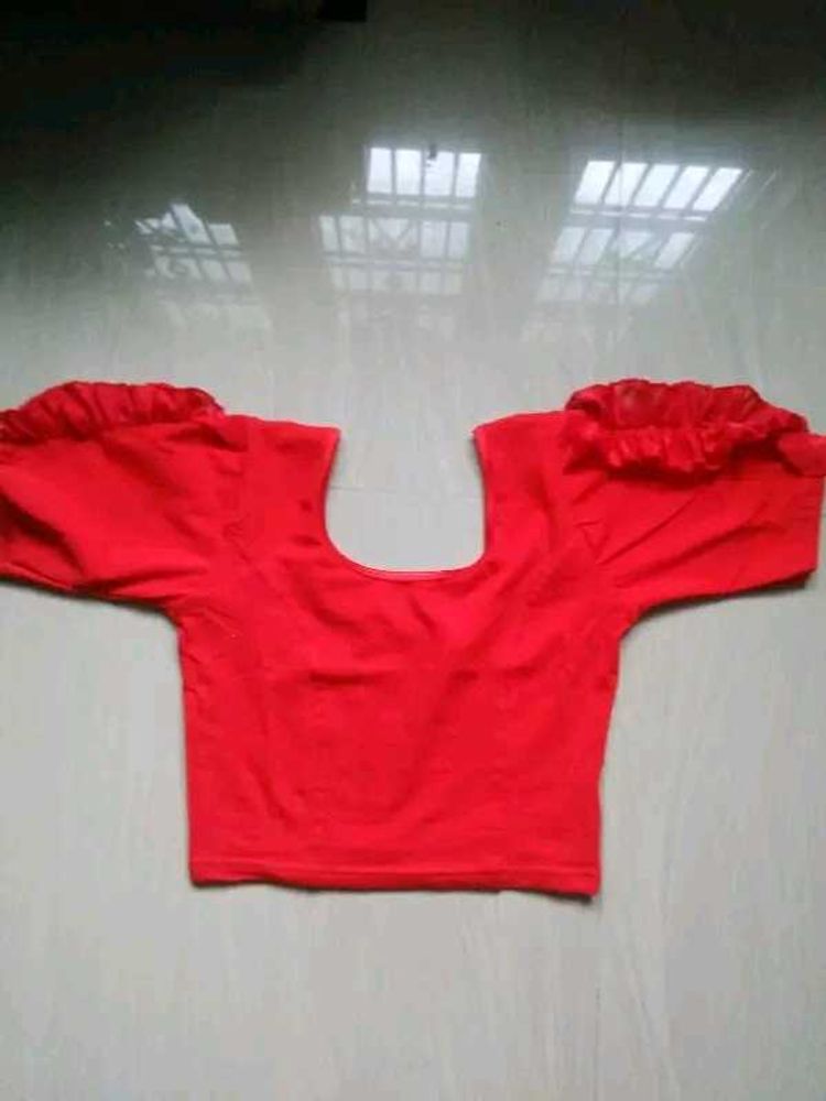 Red Readymade Saree Blouse
