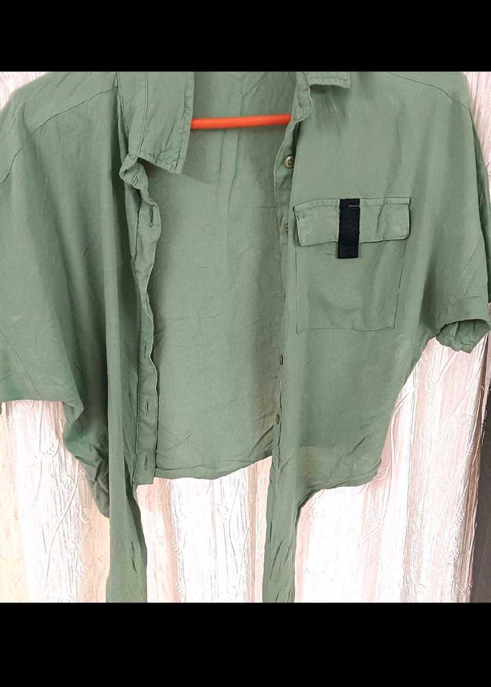 Green Button-Down Shirt