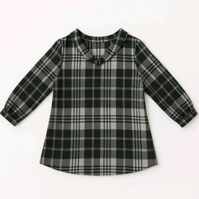 Girls Plaid Dress , An Elegant top
