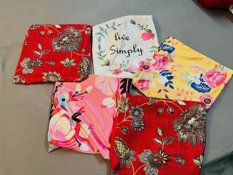 Floral Cushion Covers (Set of 5)