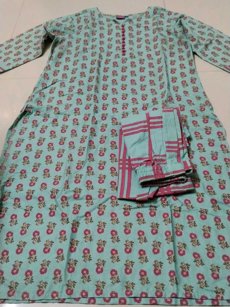 Floral Green salwar Suit Set