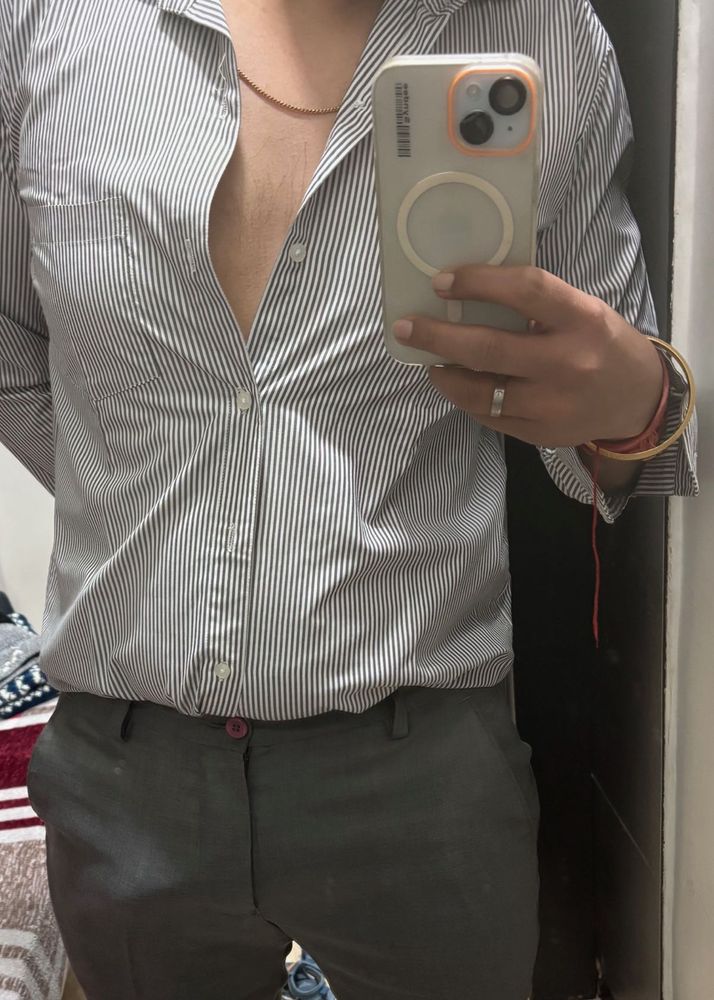 Emerald Striped Shirt