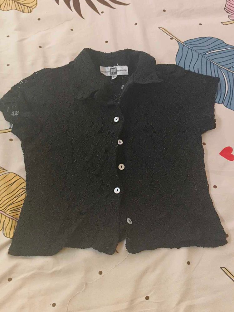 Elegant Black Lace Top