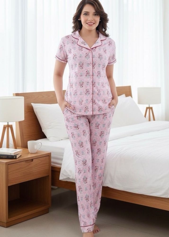 Cute Printed Pajama Set